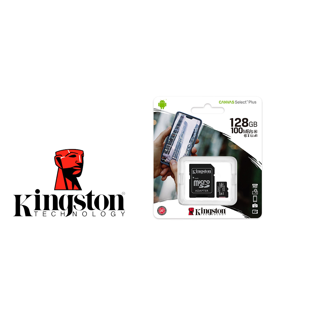 Tarjeta microSD Canvas Select Plus, 128gb Kingston